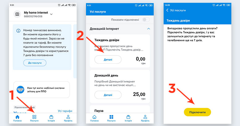 Заказать Тиждень довіри через Мой Киевстар