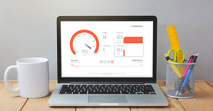 Перевірка швидкості інтернету через Speedtest